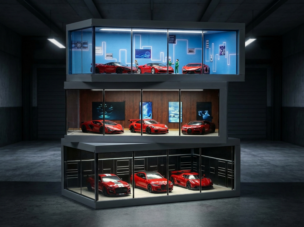 Showroom Display Case | Stackable Diecast Dioramas